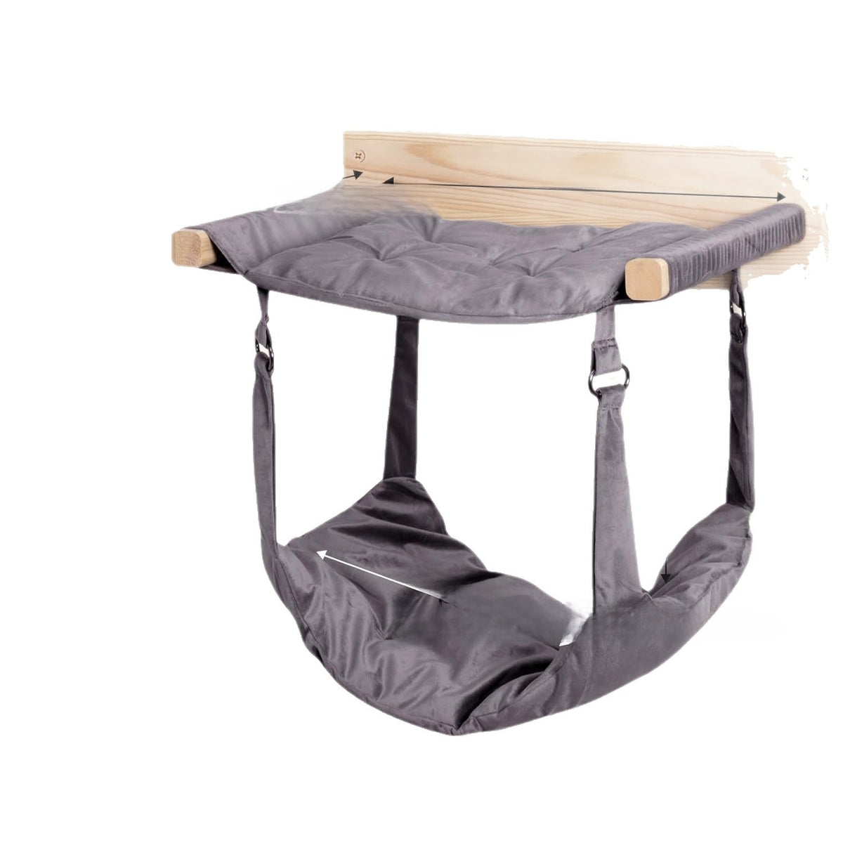 Wooden Hanging Cat Bed with Hammock