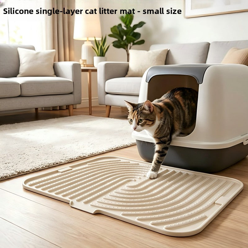 Silicone Cat Litter Mat Non-Slip Foldable