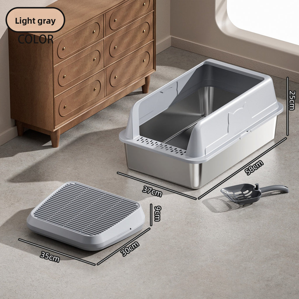 Stainless Steel Top Entry Cat Litter Box