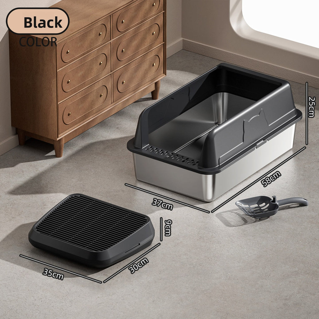 Stainless Steel Top Entry Cat Litter Box