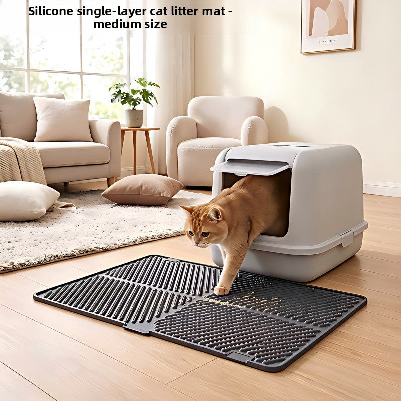Silicone Cat Litter Mat Non-Slip Foldable