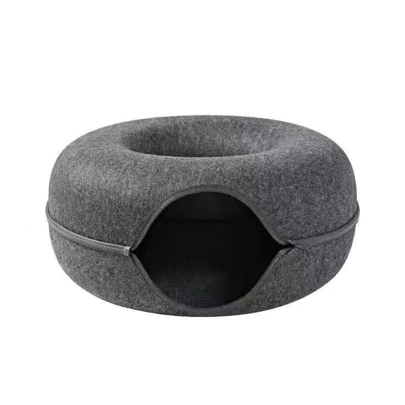 Felt Cat Bed Donut Tunnel