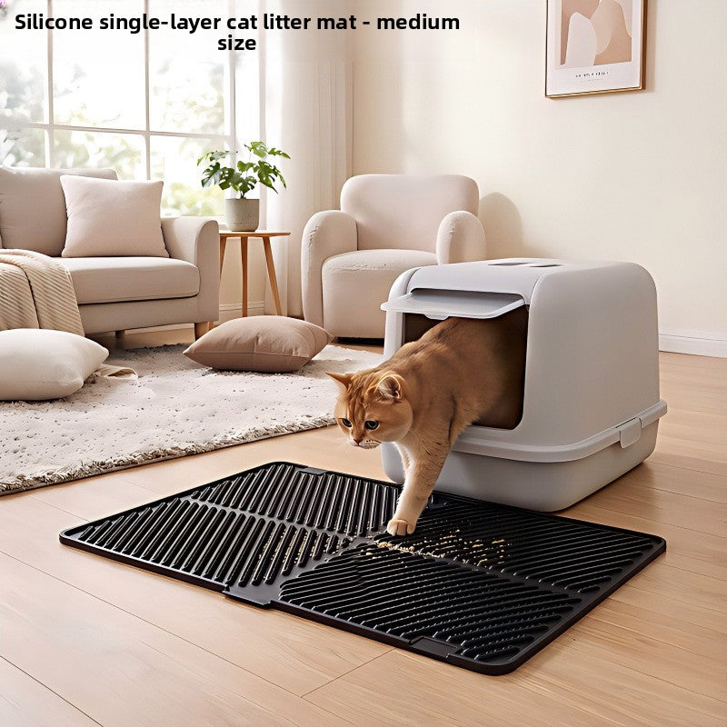 Silicone Cat Litter Mat Non-Slip Foldable