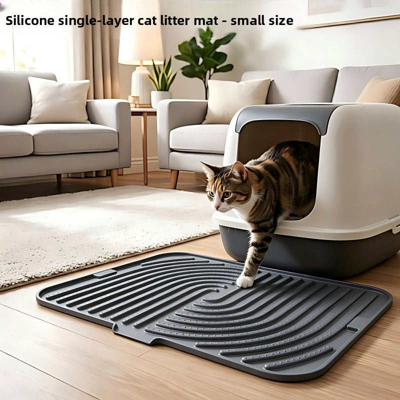 Silicone Cat Litter Mat Non-Slip Foldable