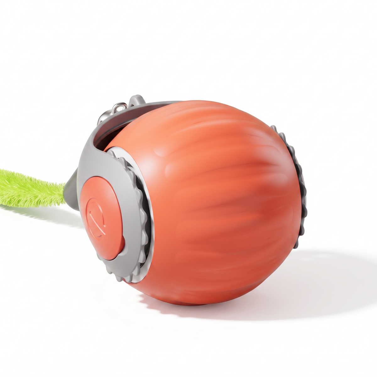 Electric cat toy ball on a white studio background