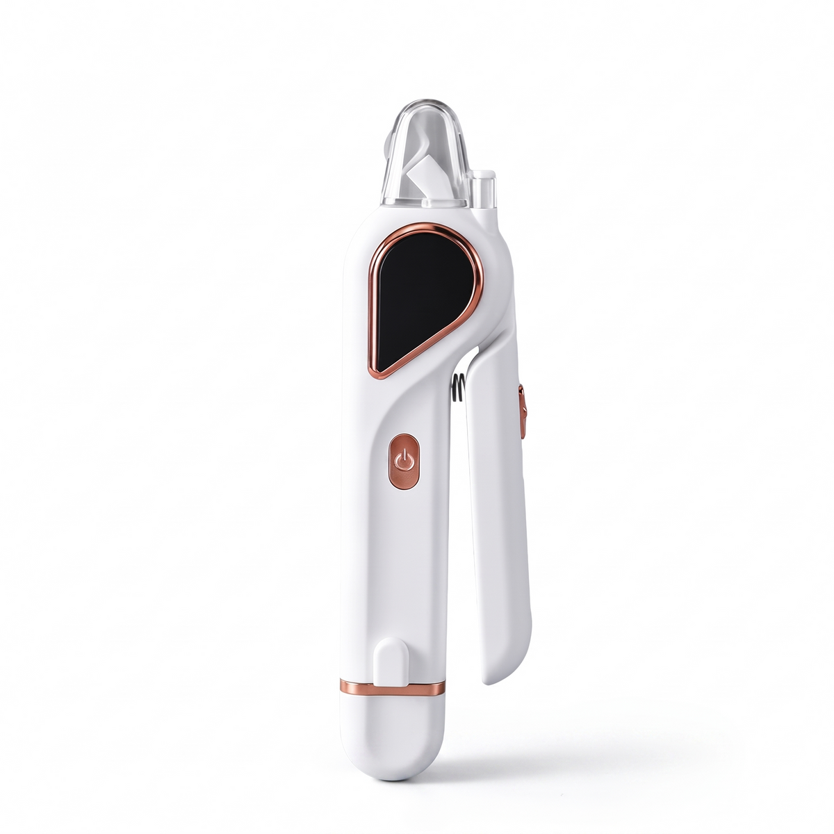 Electric pet nail clipper on a white studio background
