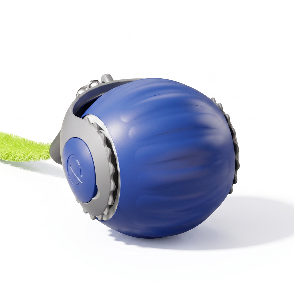 Self-rolling electric cat toy ball in blue