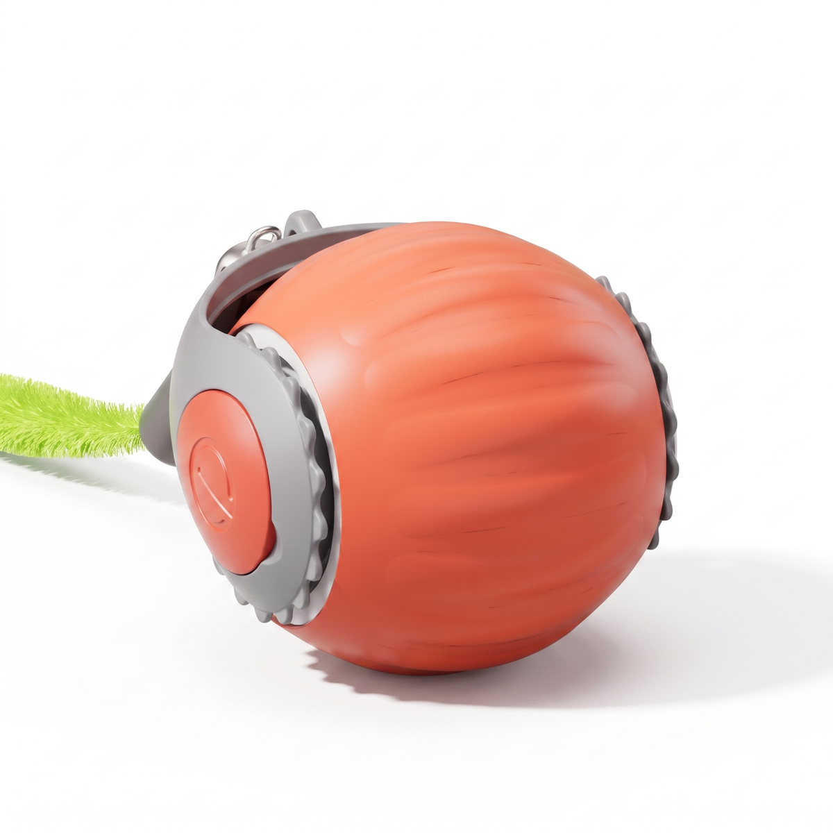 Self-rolling electric cat toy ball in orange