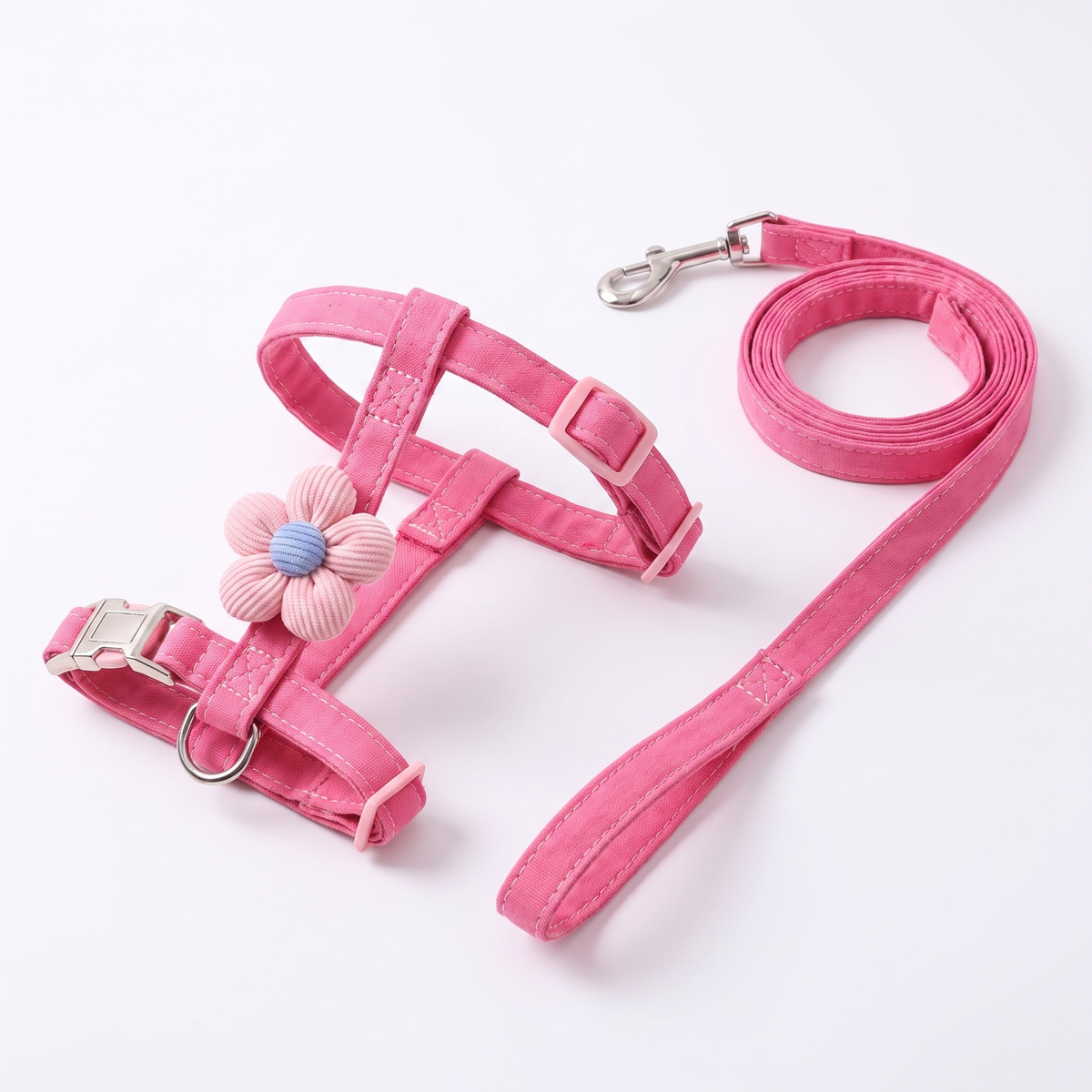Anti-escape cat harness and lead in pink