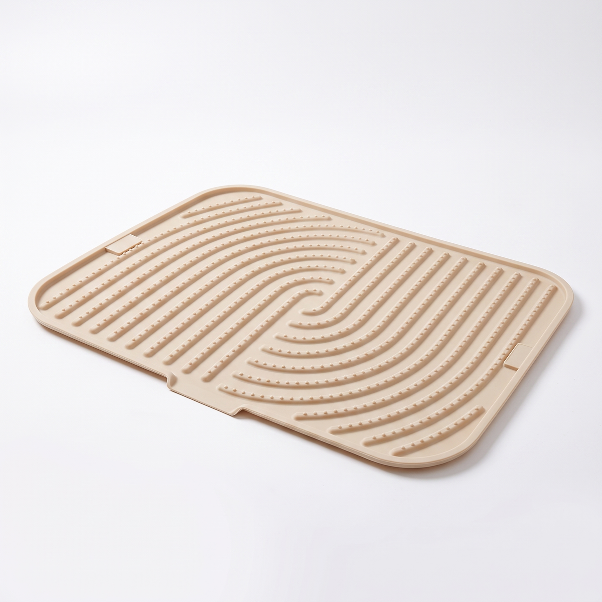 Silicone cat litter mat in beige
