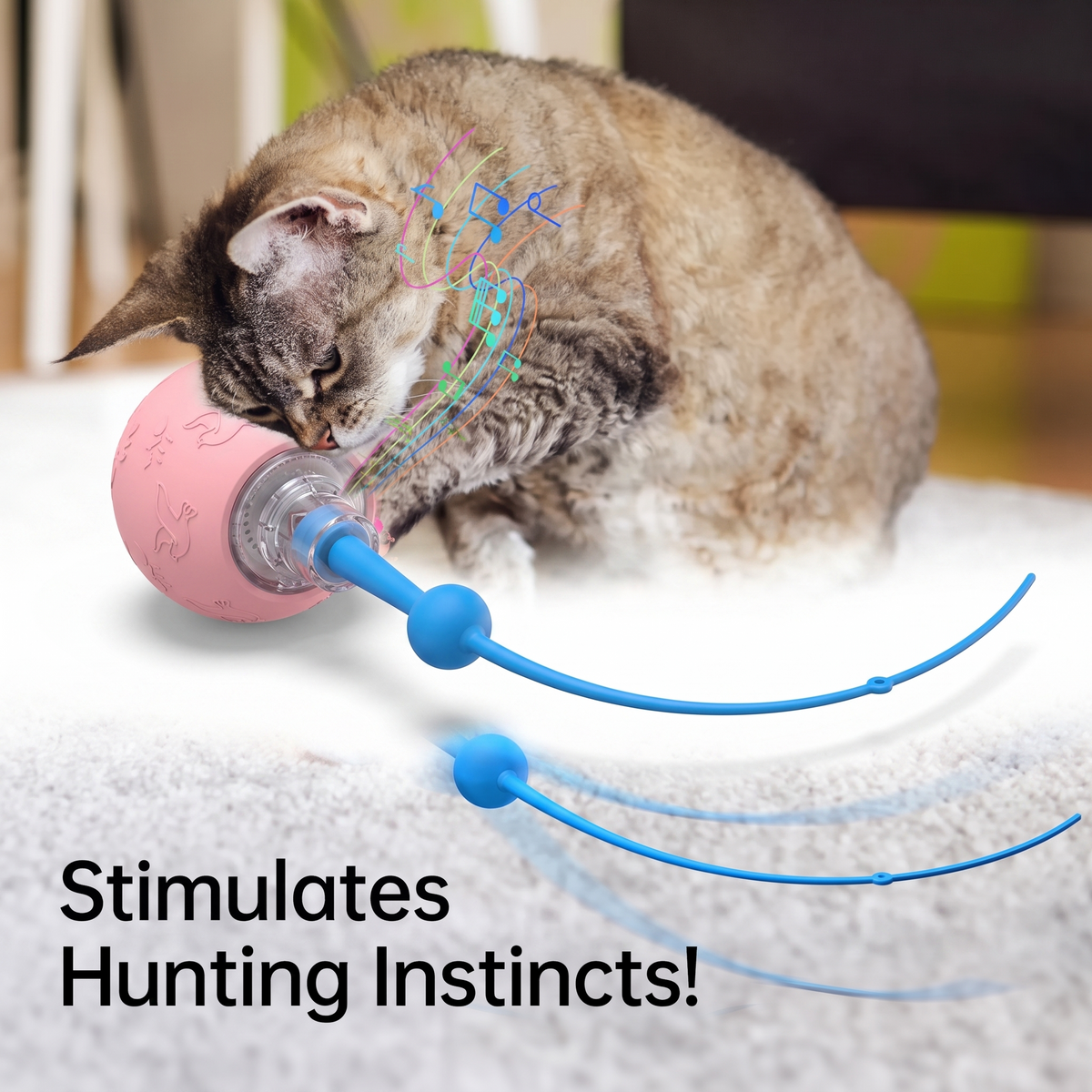Smart electric cat toy ball in pink